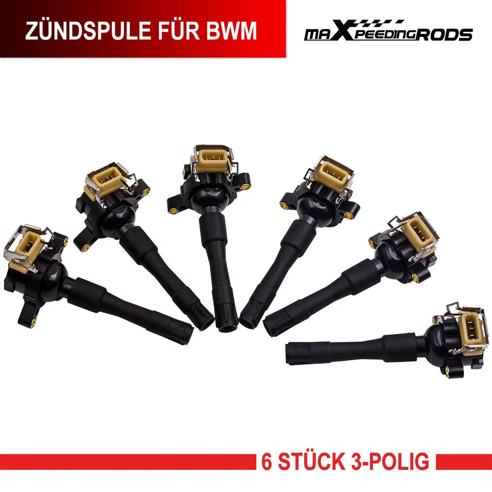 Ignition Front 6pcs Coil Module for BMW 3 Compact E36 323ti M52 B25 for