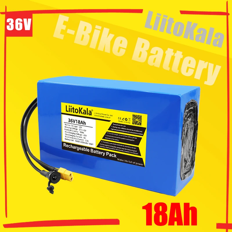 Liitokala 36V 30ah 6ah 10ah 12ah 15ah 20ah 24ah E-Bike Accu Voor Elektrische Fiets Elektrische Scooter