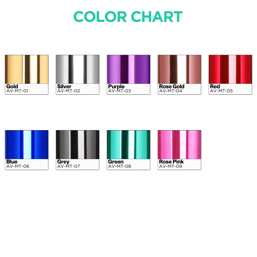 Adhesive Vinyl 12inx12in Metallic Permanent for Cricut Machine Mirror Metallic Sheets for Decoration