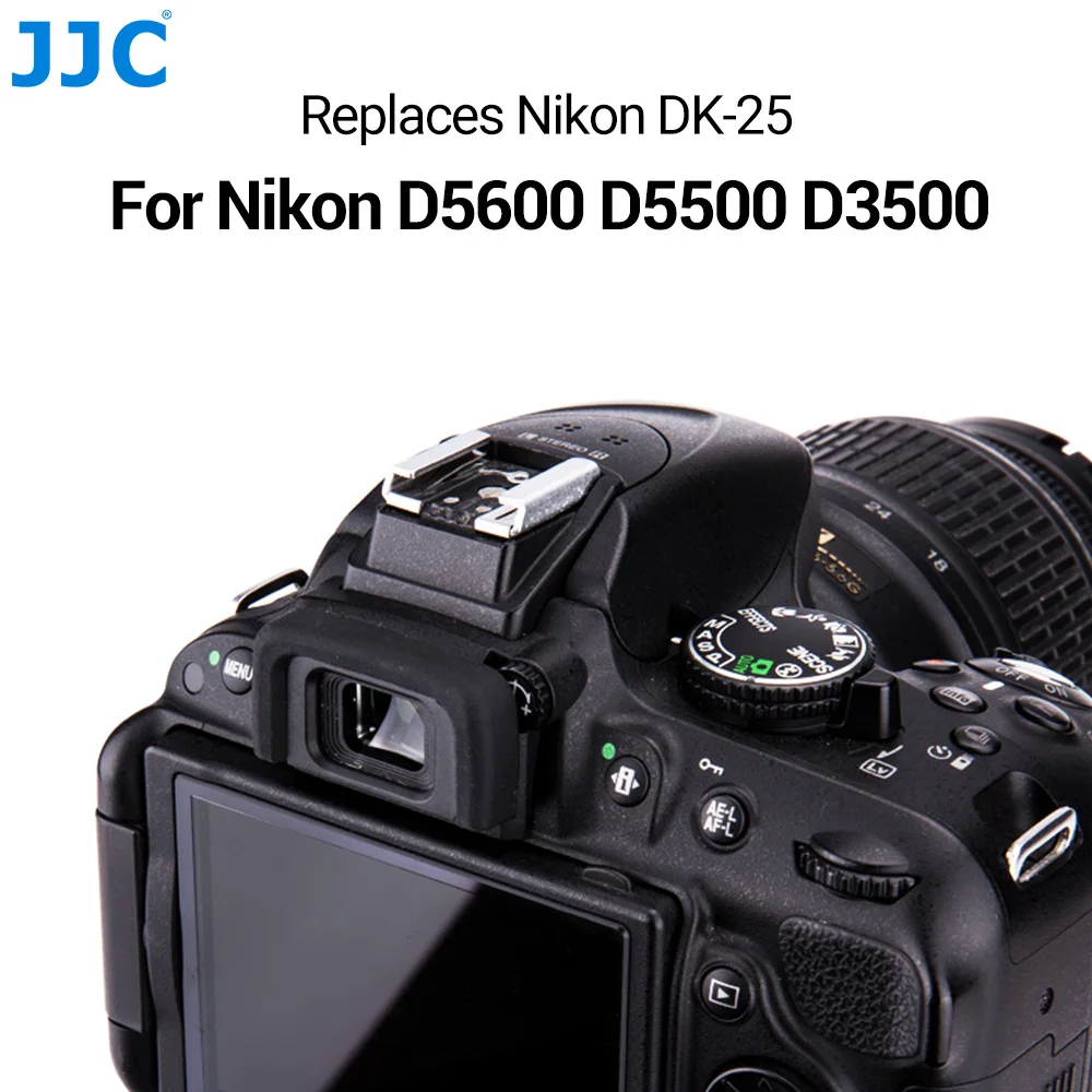 Jjc Rubber Viewfinder Protector Eyecup For Nikon D3500 D3400 D3300 D3200  D5600 D5500 D5300 Camera Replaces Nikon Dk-25 Eyeshade - Photo Studio Kits  - AliExpress