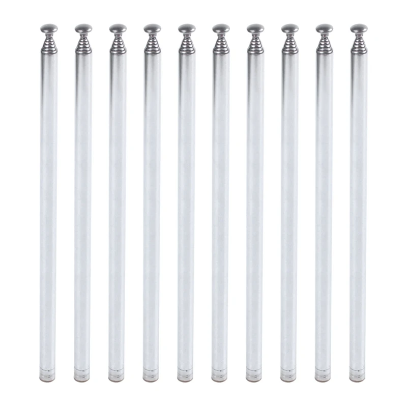 

10Pcs 96Cm Length 7 Section Telescoping Stainless Steel AM FM Radio TV Antenna