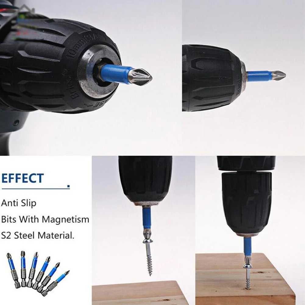 

Screwdriver Bit Cross Anti Slip Drill Bit Batch Head Screwdriver Set PH1/PH2/PH3/PZ1/PZ2/PZ3 Strong Magnetic Wind Batch Head Bit