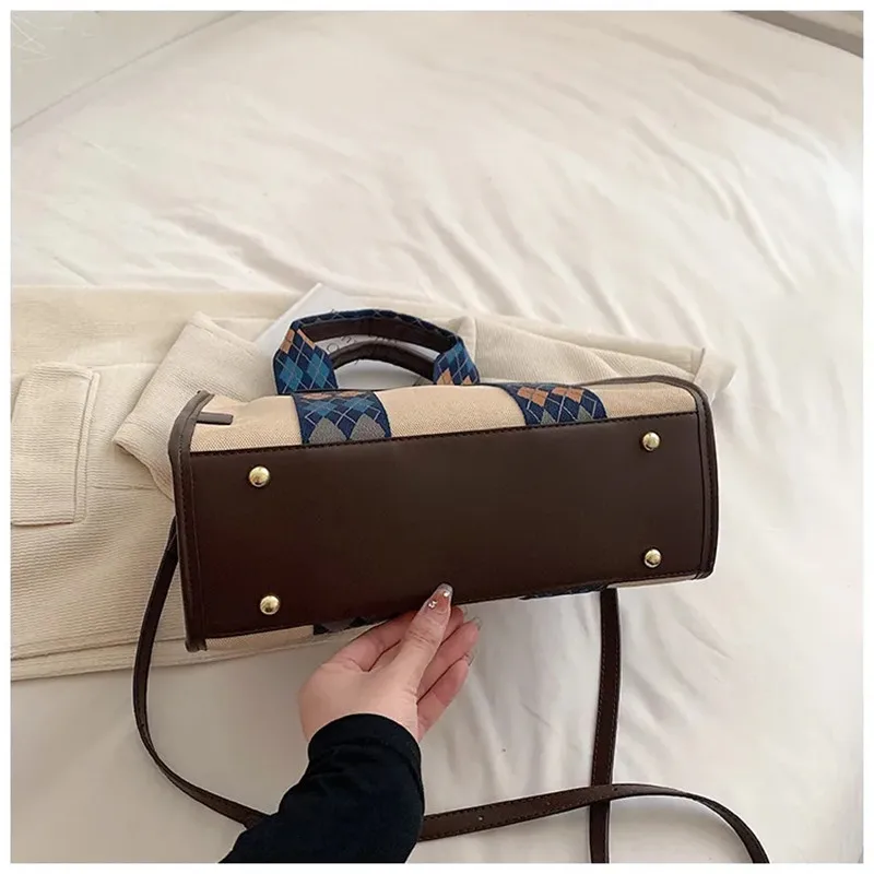 2023 New Brand Luxury Handbags Quality Canvas Shoulder Tote Bags For Women Crossbody Bag Large Capacity Casual Shoppers Purses