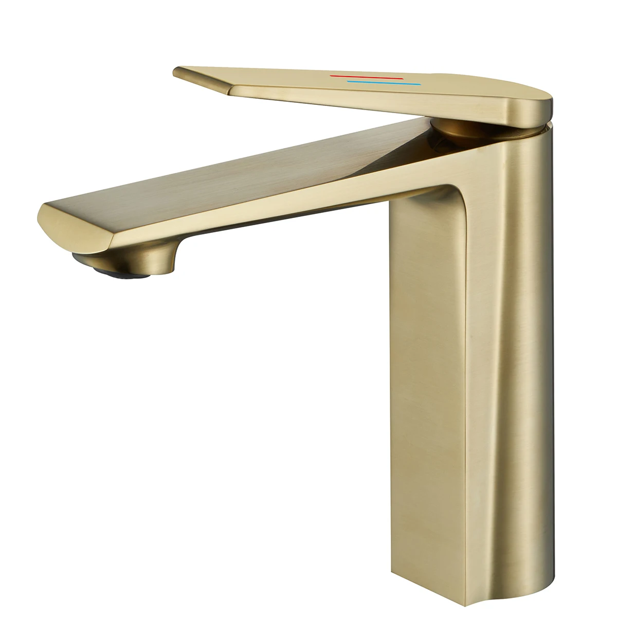 

Manufacturer Brass Custom Color Basin Sink Water Faucets Brushed Gold Basin Mixers Taps Bathroom Faucet Tap