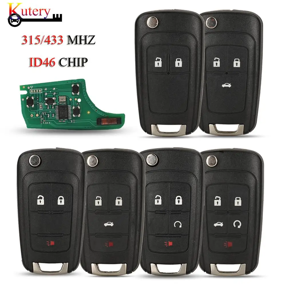jingyuqin 315/433MHz ID46 PCF7931E/7937 Half Smart Remote Car Key For Chevrolet Aveo Cruze Camaro Epica Impala Lova Orlando Trax