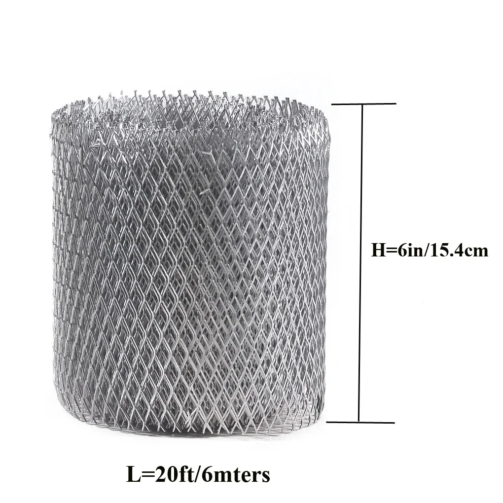2/1pcs Aluminum Gutter Guard, DIY Gutter Cover for Leaves, Twigs, Branches 6 Inch x 20 Feet, Metal Mesh Guards Leaf Protector