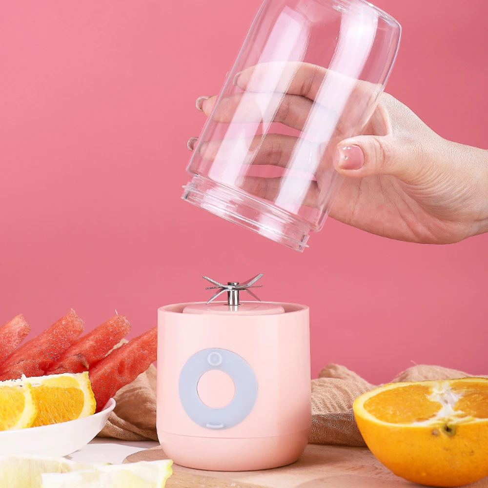 Mini Electric Juicer Machine Blender Cup Portable 500ML Fruit Food Smoothie  Bottle USB Wireless Juicers Maker Mixer For Travel