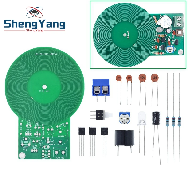 IS DIY Kit Metal Detector Kit Electronic Kit DC 3V 5V 60mm Non contact