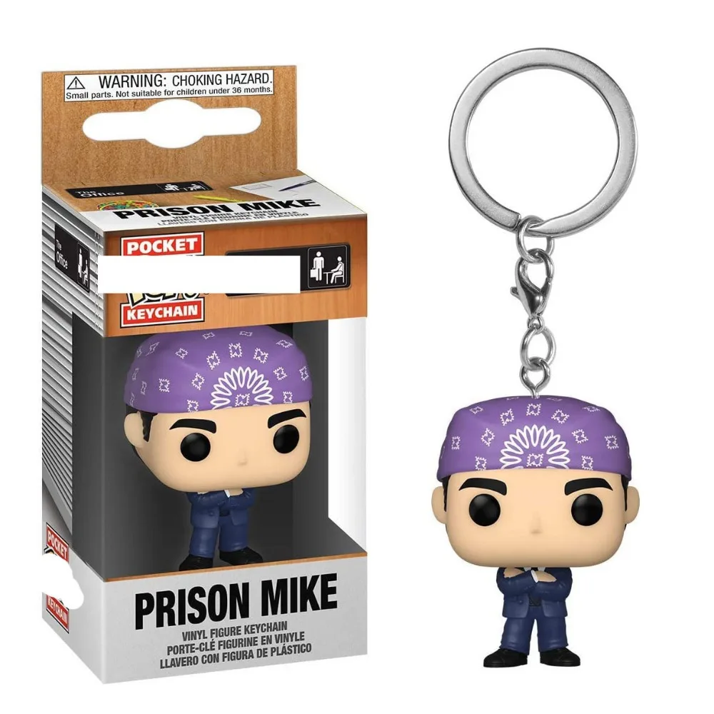 Funko POP Keychain The Office Michael Pam Beesly Kevin Malone Anime Cartoon Mini Action Toy Figures Pendant Keychains Kids Gifts 4