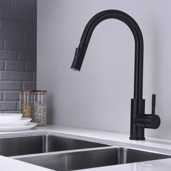 ห้องน้ําก๊อกน้ําดึงสเปรย์หัวฝักบัวการตั้งค่าห้องครัวอะไหล่ทดแทน TAP Sprayer สีดําหัว Sprinkler ห้องครัวอะไหล่ 2