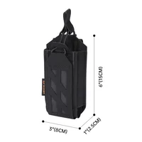 Outdoor Walkie-talkie Pouch  Tactical  Combat Molle Radio Holder Holster Case Pack Hunting Intercom Bag Interphone Pouch Short 2
