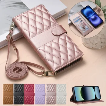 Long Lanyard Wallet Case for Samsung Galaxy A16 A26 A36 A56 A15 A35 A55 A14 A34 A54 A13 A33 A53 A06 A05S Flip Leather Card Cover 1