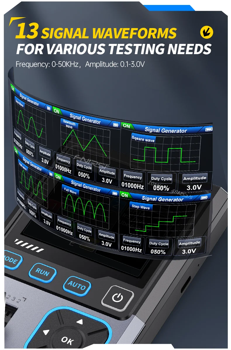 DSO-TC4 Handheld 3-in-1 Digital Oscilloscope, Transistor Tester 10MHz 48Ms/s Ele