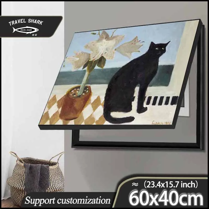 

Постер дорожный Акула для домашнего декора, печать, электрическая коробка, настенная живопись с рамкой для картины, роспись, декоративные аксессуары 60x40 см