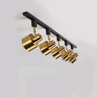 LED Gold Track light GU10 Ceiling Spotlight Industrial Track Lamp Bar Exhibition Clothing Store Light 1