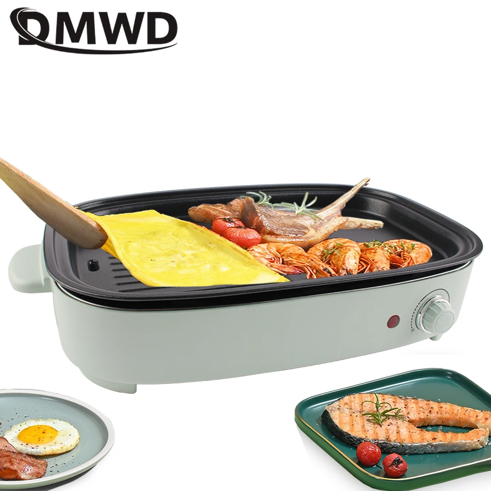 DMWD Electric Crepe Maker Pie Pancake Baking Machine Non-stick Egg Cooker Stove Steak Eggs Omelet Frying Pan Breakfast Grill EU 4