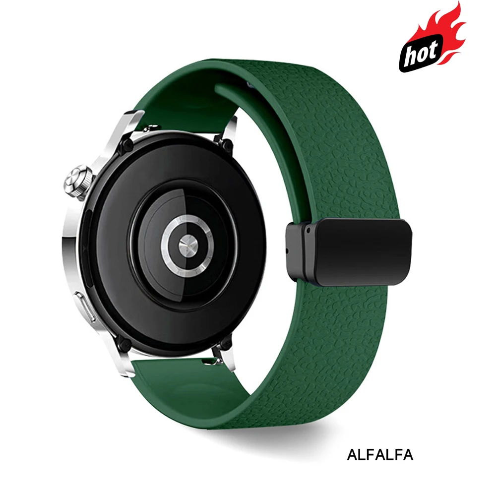 Magnetic Silicone Strap for Smartwatch - 20mm/22mm, Versatile Fit Bracelet