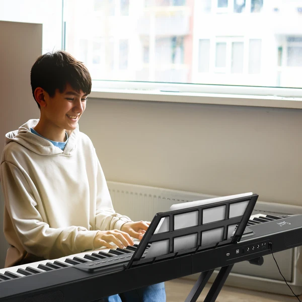 【AM不售卖】 GPP-105/BD-882 88键半重锤键盘 便携式带双管X型支架 黑色 电钢琴 美国-14