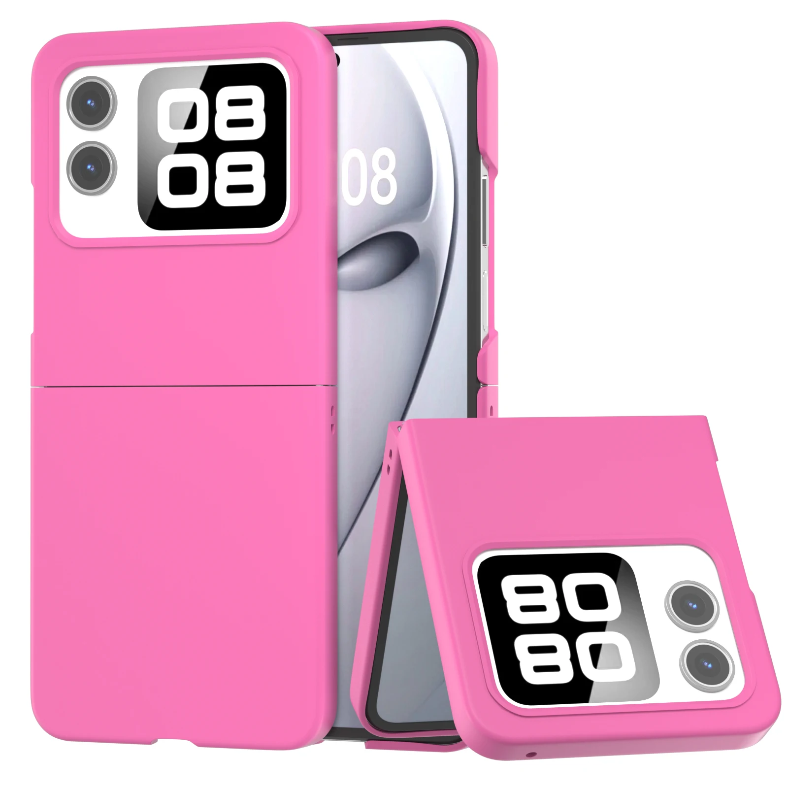 Ultra-Thin Soft Touch Silicone Case for Foldable Phones - Super Slim Protective Cover with Anti-Fouling Hard PC Back