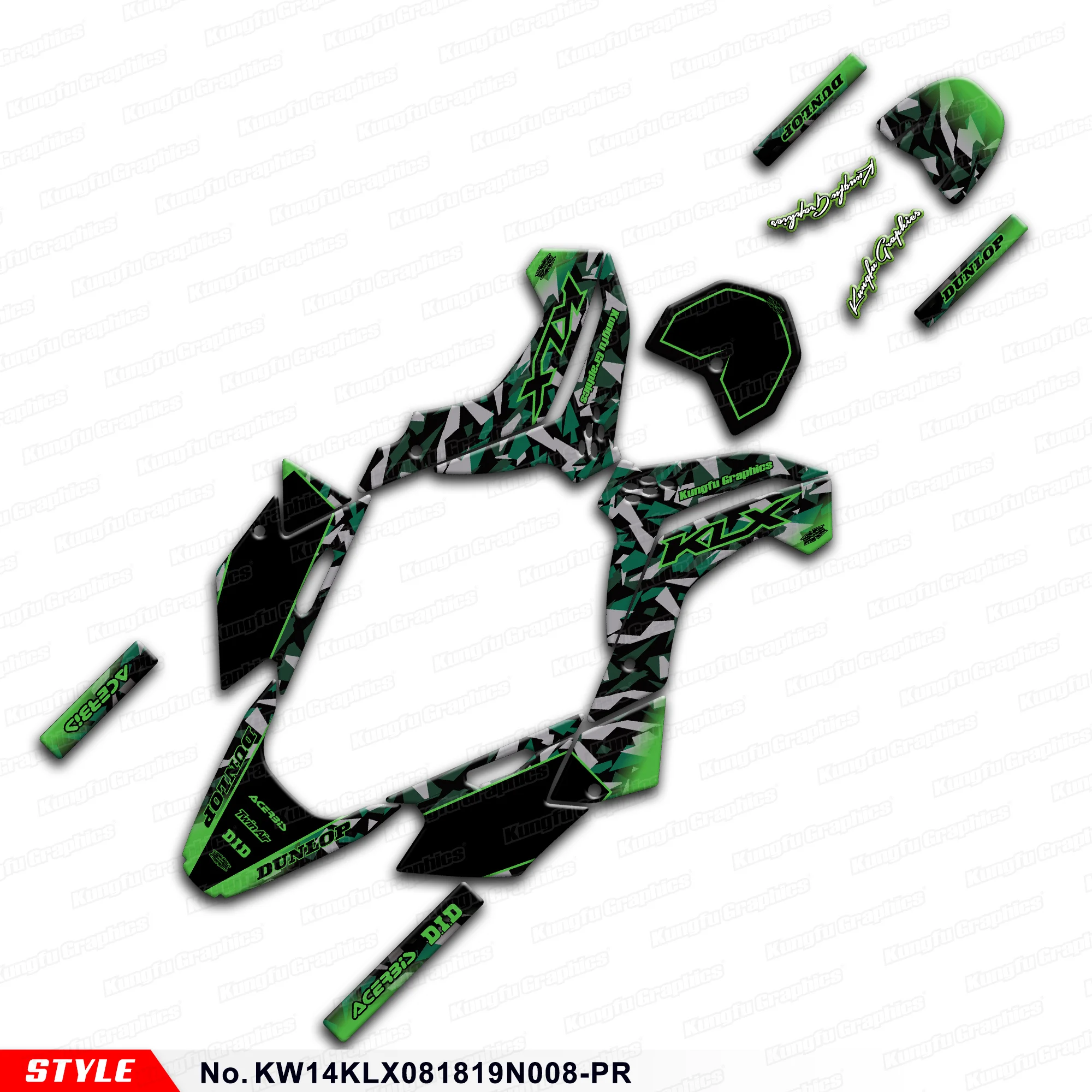 

Виниловая наклейка на мотоцикл для Kawasaki KLX140 2008-2020 годов выпуска