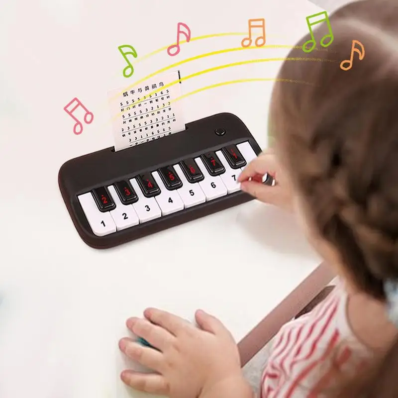 Portable 15 Keys Digital Keyboard Children's Mini Electronic Piano Children Musical Instrument Educational Toy for 3-6 Year Old