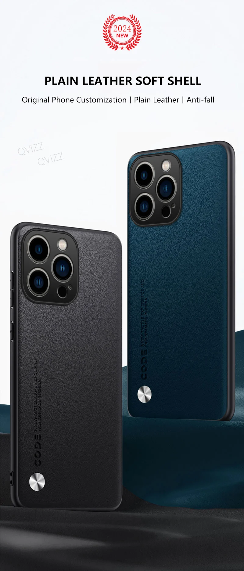 Étui en cuir pour iPhone 16 15 14 Pro Max Plus 13 12 11 Pro Max XS XR 8 7 Plus SE2 2022 Housse de téléphone rigide en silicone et fibre de carbone_voghion.com