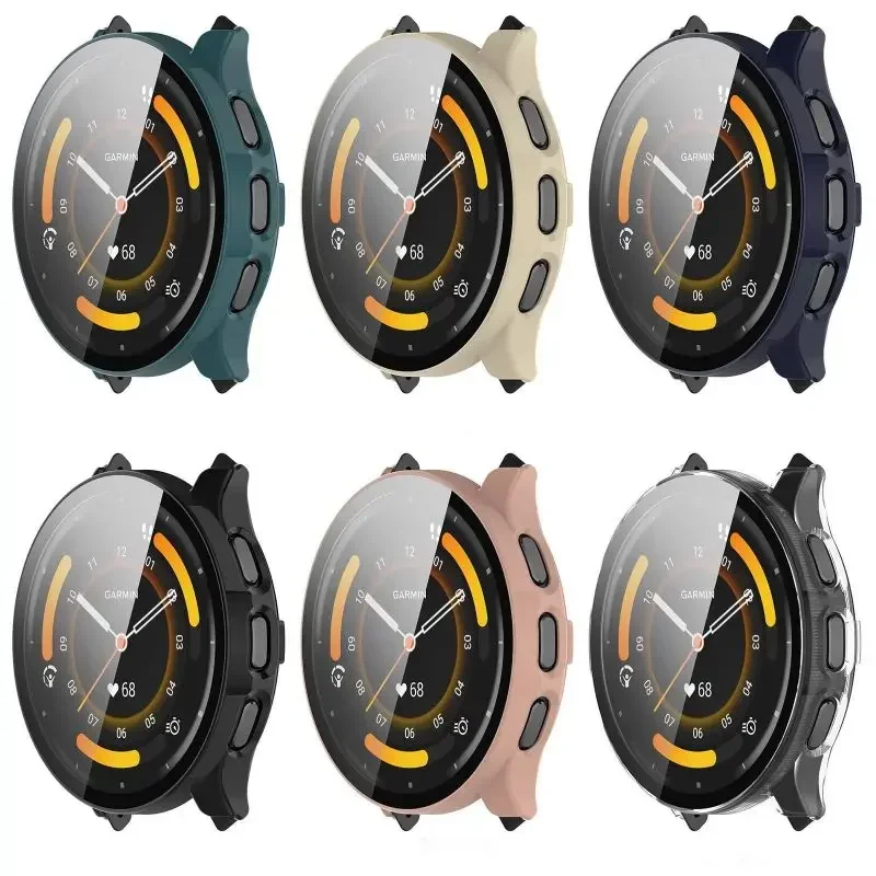 Premium Tempered Glass Smart Watch Protective Case - Durable Screen Protector & Bumper Cover