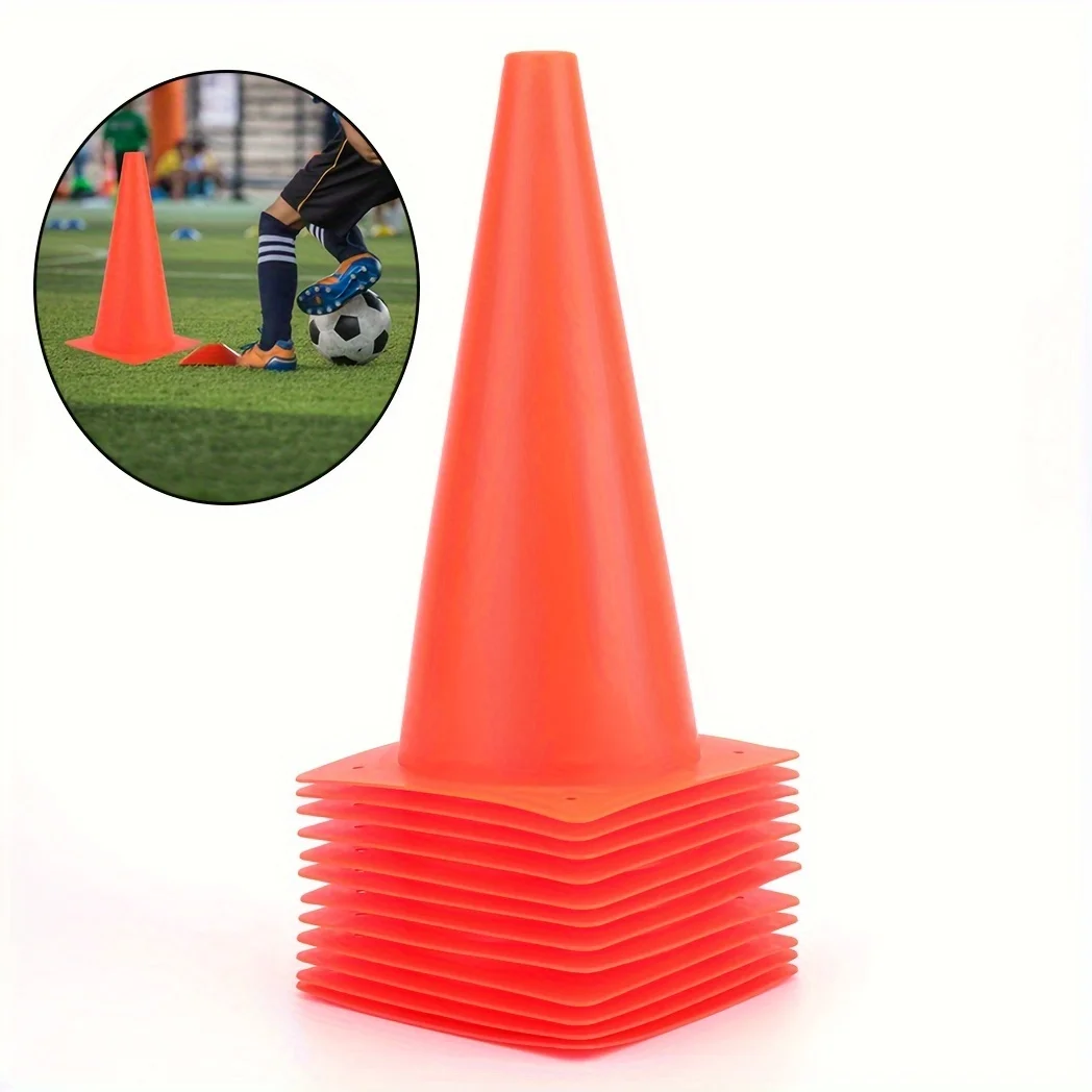 

12Pcs 12 Inch Traffic Training Cones, Plastic Safety Parking Cones, Agility Field Marker Cones for Soccer Basketball Football Dr