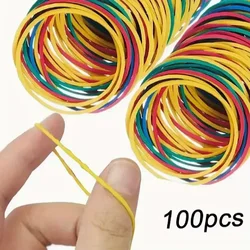 Multi - color Elastic Rubber Bands (100/200 Pack) - 38mm Diameter for Office & School Supplies (Opp 100PCS)