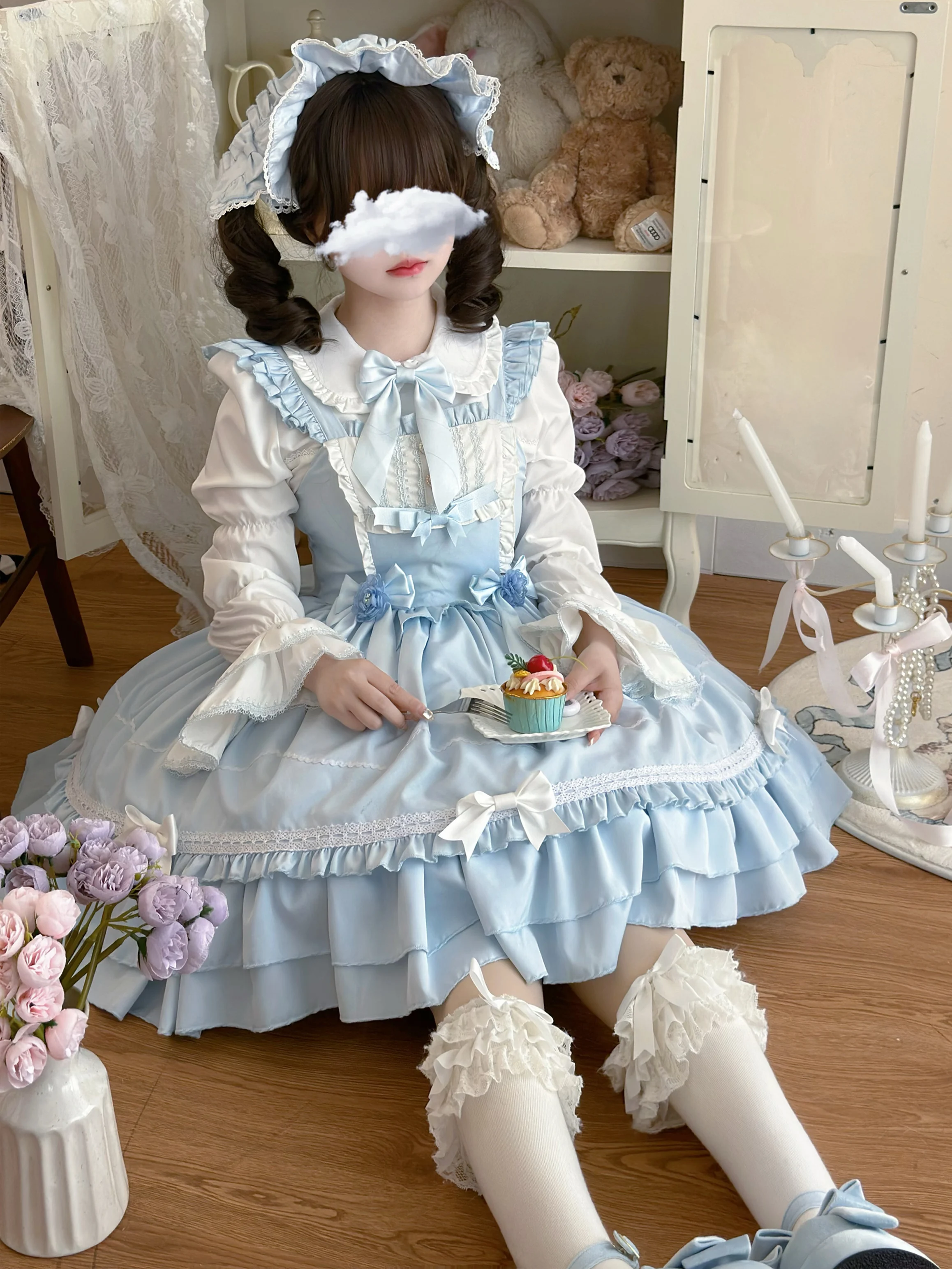Original Design Lolita Dress Sweet And Cute Jsk Strap Dress Summer Style Kawaii Loli Tea Party