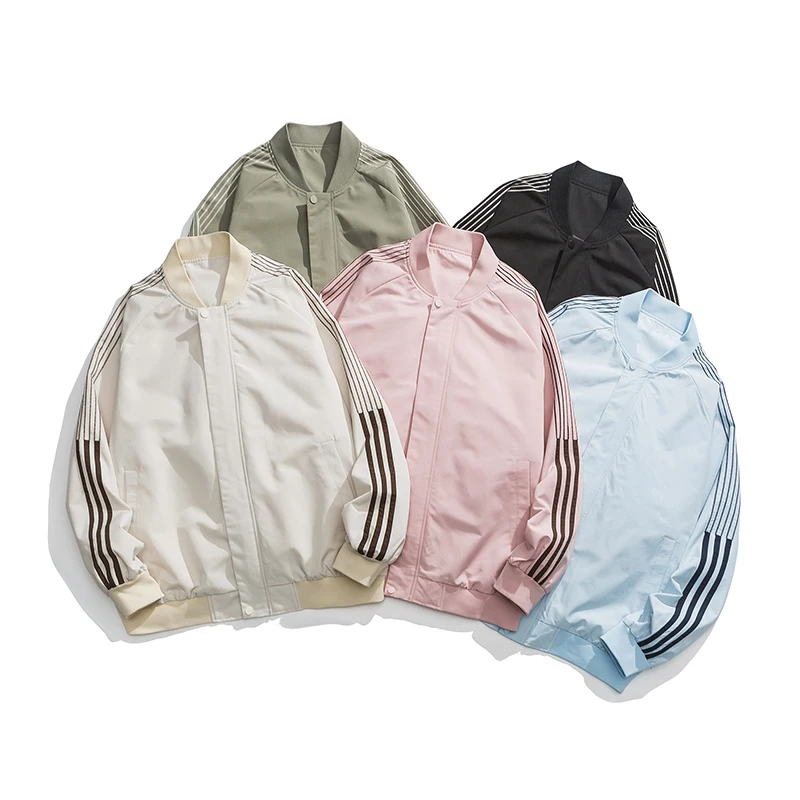 Men Baseball jacket Outdoor Solid Color Thin Outerwear Couple  High Quality Loose Military Jacket Casual Bomber Men's Clothing