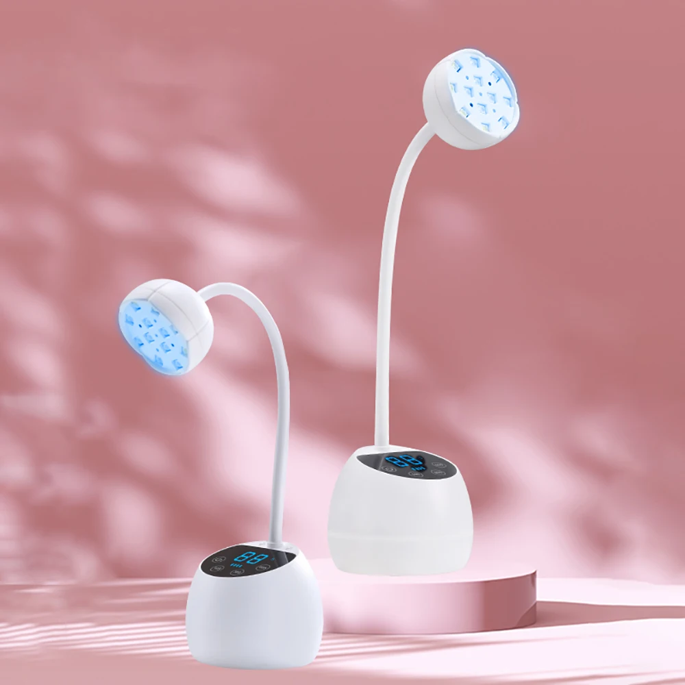 New Wireless Nail Lamp LED UV Nail Dryer Rechargeable Auto Sensing Touch Control Fast Drying Nail Light 360° Bendable Table Lamp 4