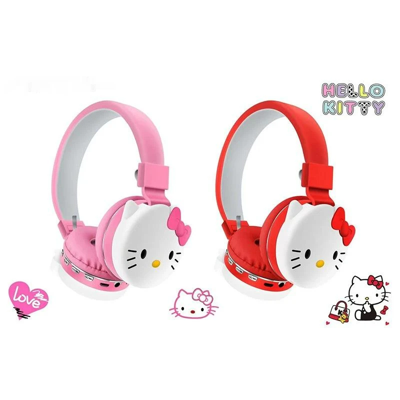 

Симпатичные Bluetooth Наушники Hello Kitty, беспроводные наушники, аниме мультфильм, стереогарнитура, наушники с микрофоном, модная гарнитура Y2k, подарки