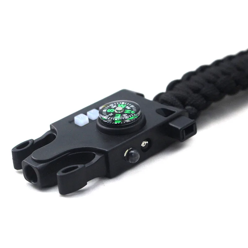 Bracciale Paracord Di Sopravvivenza Con Laser, Fischietto, Bussola E Luce LED Ricaricabile – Per Emergenze Outdoor
