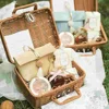 Basket Rattan Wicker Suitcase Picnic Woven Storage Vintage Box Handbag Hamper Camping Gift Bin Trunk Rustic Case Farmhouse Retro 2