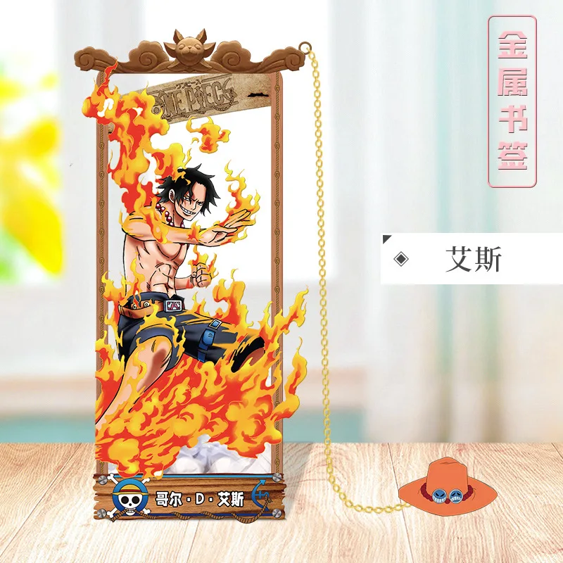 ONE PIECE Metal Bookmarks with Various Cartoon Characters for Cosplay Fans one piece anime figure
