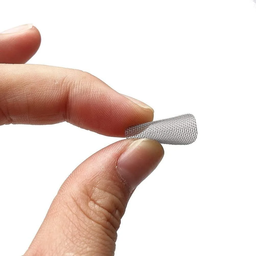 Smoking Pipe Filters Stainless Steel Metal Pipe Screen Filters 20mm Bowl Screens Gauzes Pipe Screen Filter Silver Mesh Guazes Fittings 50/100Pcs