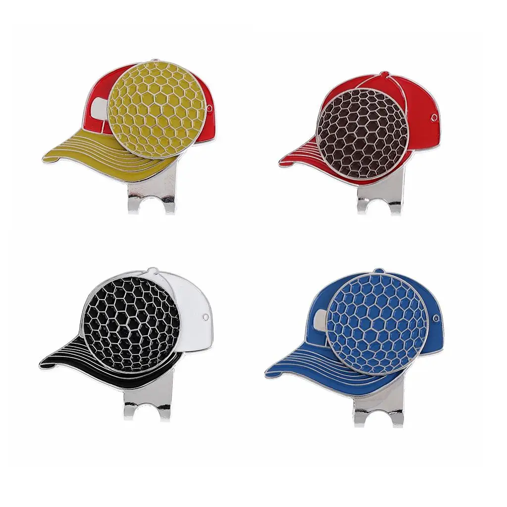 Golf Visor / Hat Clip with Magnetic Detachable Ball Marker Pocket Size