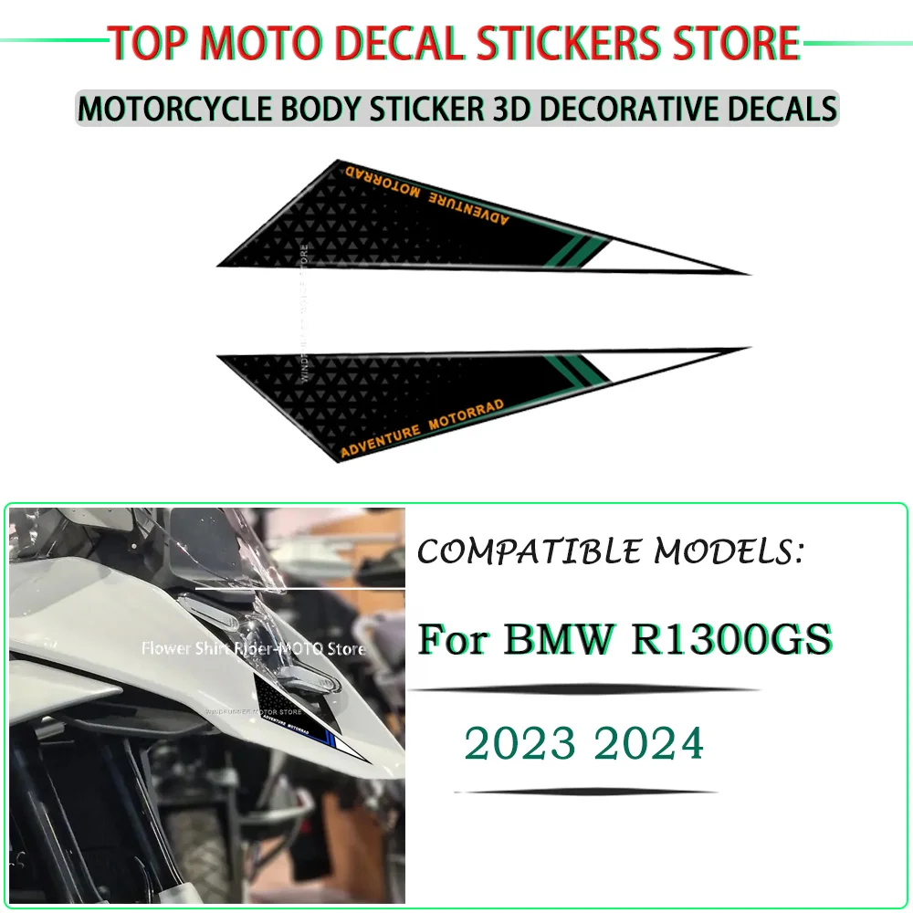 Motorcycle Front Mouth Cover Sticker Accessories for BMW R1300GS R 1300 GS 2023 New 3D Epoxy Resin Sticker Anti-Scratch Decal