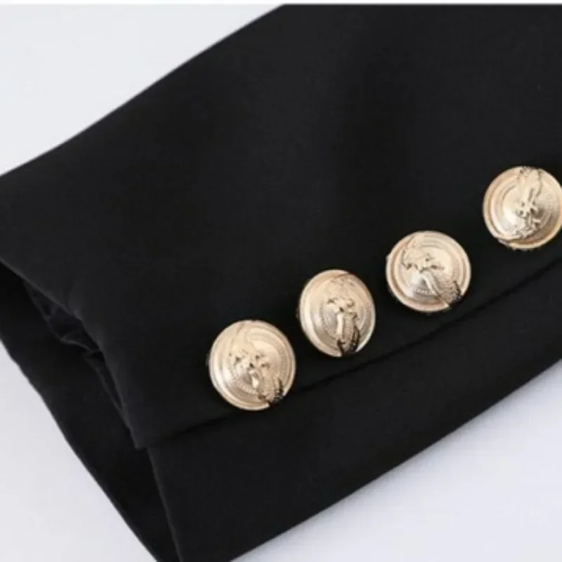 Spring Autumn New Korean Version Slim-fit British Style Design Sense of Small Suit Top Female Small Black Suit Coat Female 2023