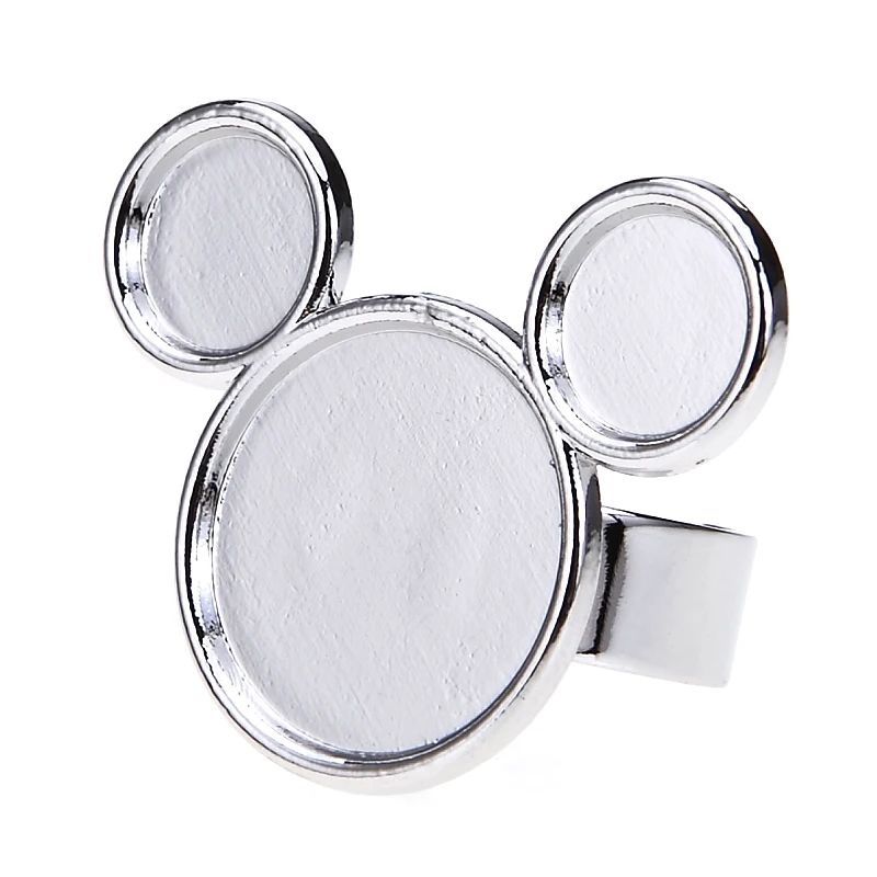 Monja Nail Art Mini Metal Finger Ring Palette Mixing Acrylic Gel Polish Painting Color Painting Dish Glue Palettes Tools