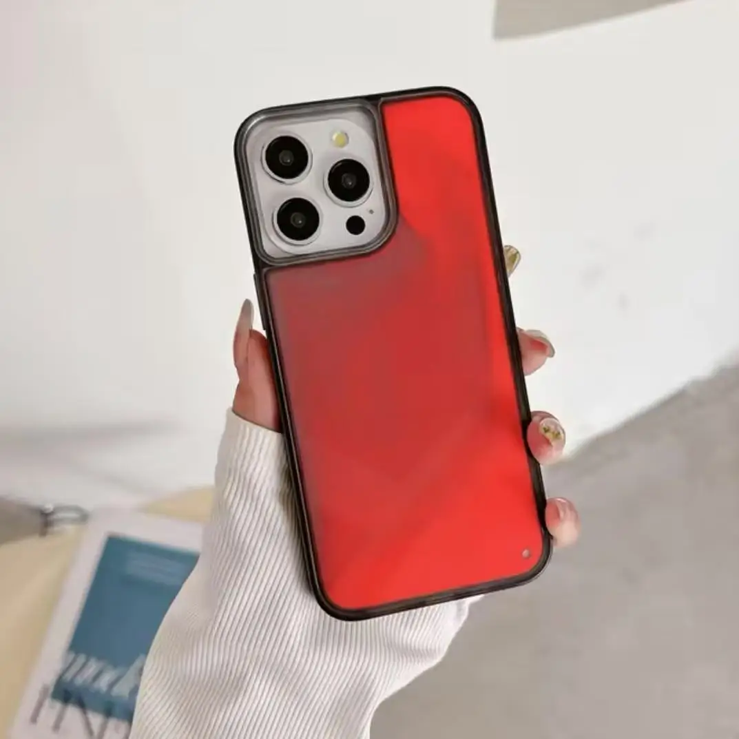 آيفون 16 15 14 13 12 برو ماكس بلس غطاء مضيئة الرما...