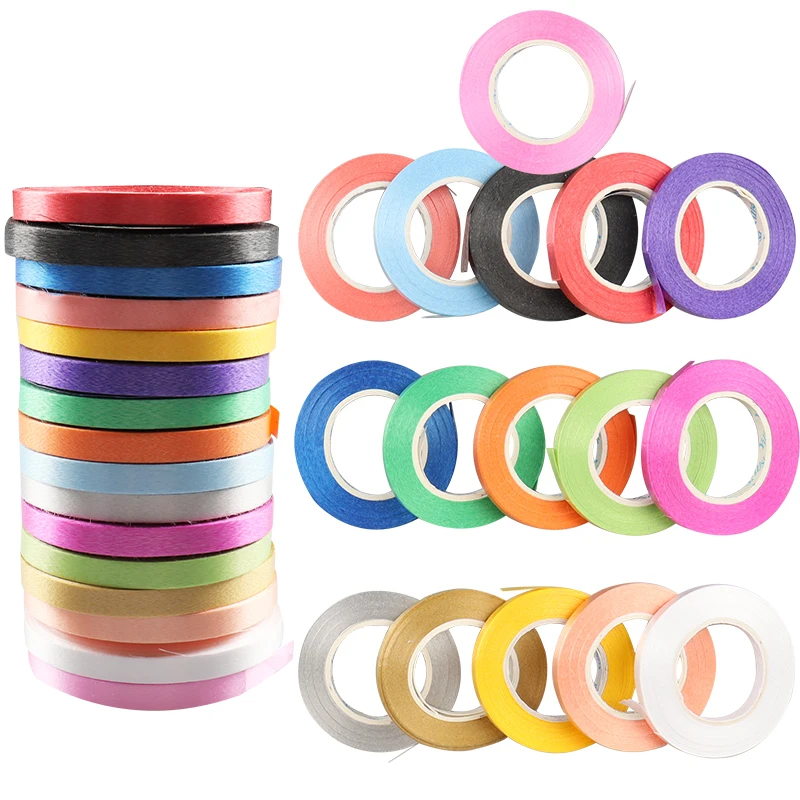 Balloon Ribbon 10metre/Roll Balloon Ribbon Birthday Party Decoration Supplies Wedding Accessories DIY 5mm Balloon Rope Satin Colourful Ribbons