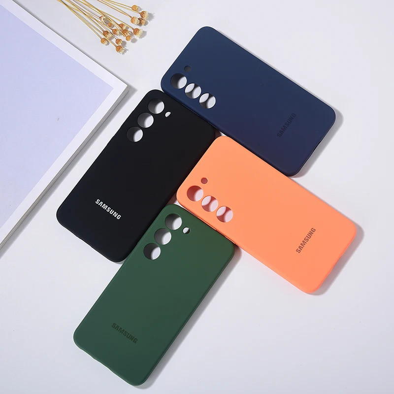 Samsung Galaxy S24 UItra Phone Case Bottom Closed Silky Soft-Touch Silicone Protective Cover For Galaxy S22 S23 UItra S22+ S23+