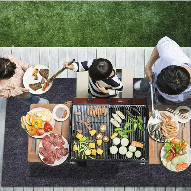 Tűzálló Bbq Szőnyeg Kandalló Brazier Szőnyegen Kültéri Gyep Terasz Grillező Szőnyegolaj -Védőszőnyeg Hőálló - Image 4