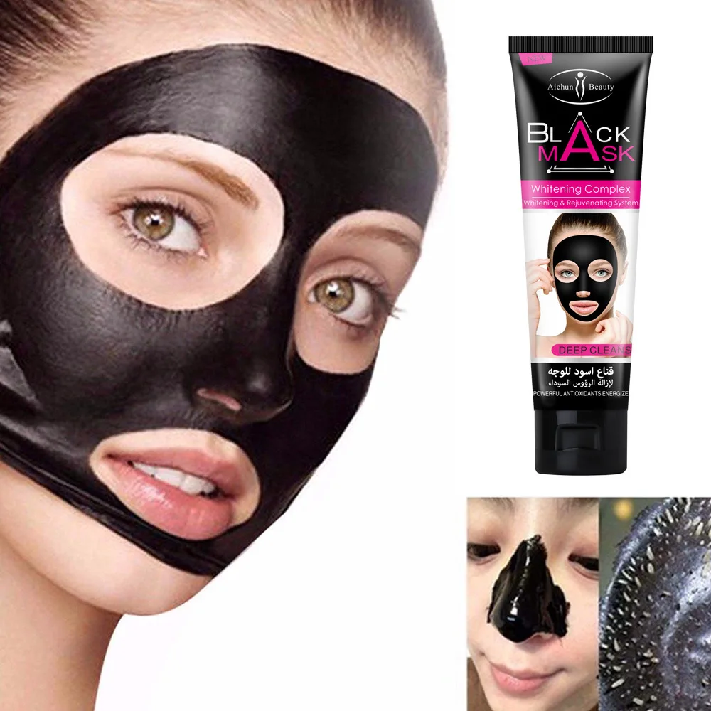 Bamboo Charcoal Blackhead Removal Mud Film Cleaning Tear Mask to Remove Acne Blackheads Shrink Pores Whitening Nose Cleaning 1pc 3