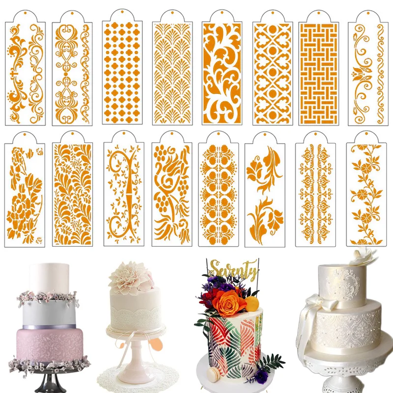 29 10cm Fondant Cake Mesh Stencil Stamp Embossing for Wedding Cake