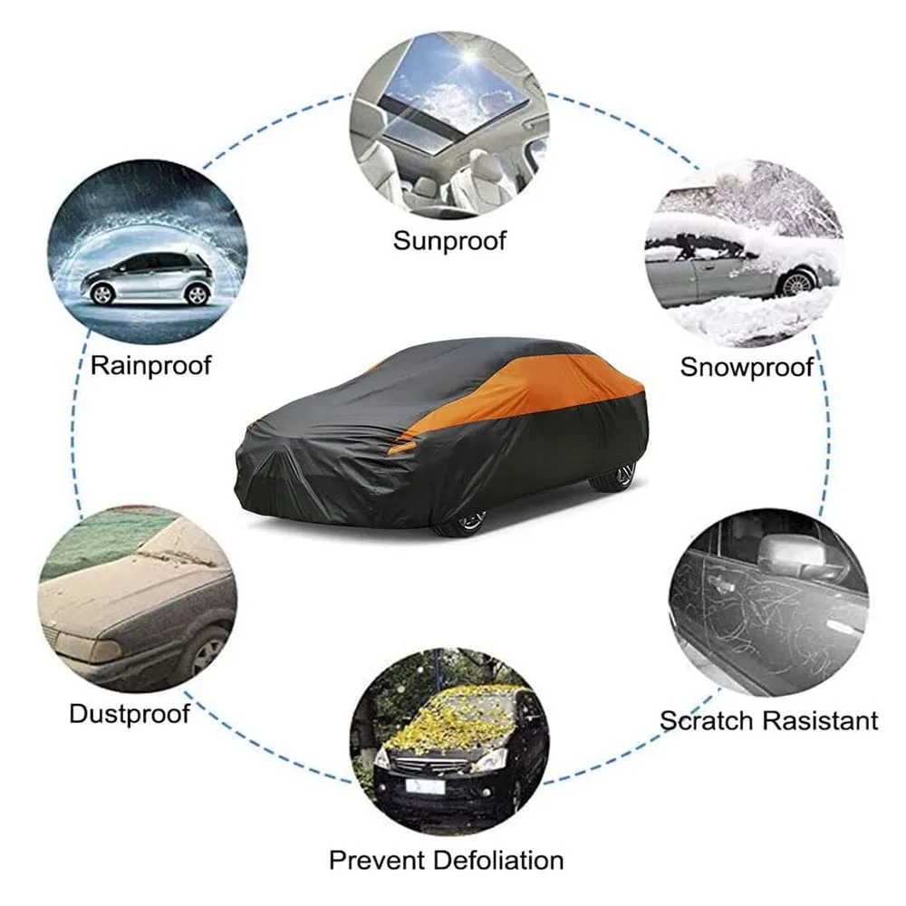 Kayme Waterproof Car Covers for All Weather Outdoor Sun UV Rain