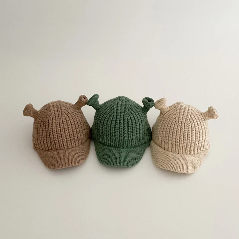 

Осенне-зимние детские вязаные шапки, Детские Мягкие плотные теплые бейсболки для мальчиков и девочек, повседневная детская шапка