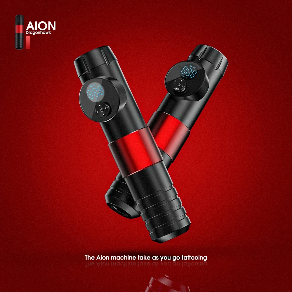

Dragonhawk Aion Wireless Battery Tattoo Pen With LED Display Permanent Makeup Machine Dual Mode Rotary RCA Cord Tattoo Machine